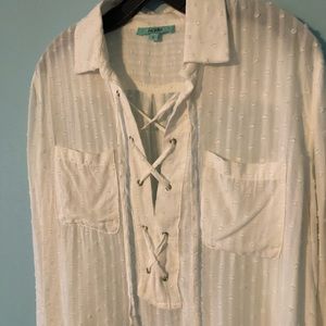 Karlie Lace Front Blouse